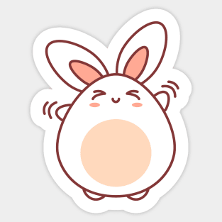 Happy Kawaii Rabbit Sticker